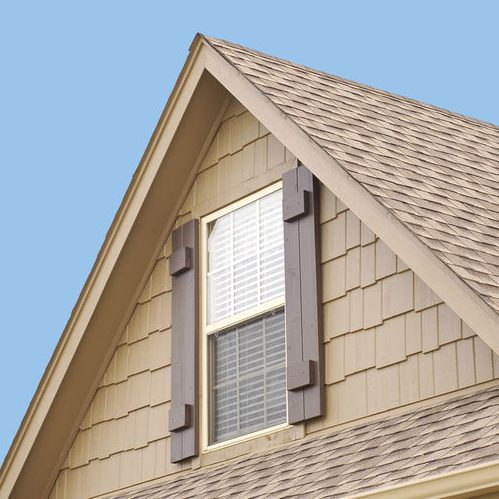Close Up of Roof Gable of Residential Home